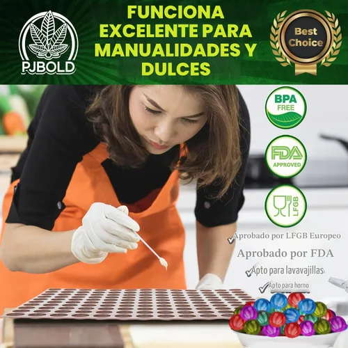 Vista 4 de Molde para Gomitas de Caramelo - Media Hoja Marrón