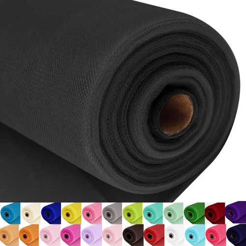 Vista 32 de Rollos de tela de tul, 54 pulgadas por 10 yardas (30 pies), cinta de tul para decoración de fiestas de boda, rollo de tela transparente en bobina