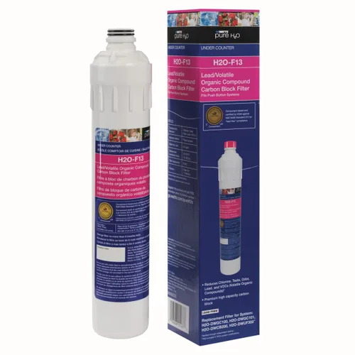 Vista 5 de Watts Premier H2O-F13 Cartucho de filtro de carbón de bloque LVOC Pure H2O de repuesto para sistemas de filtración de agua bajo encimera