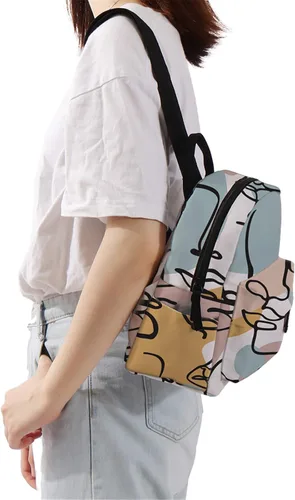 Vista 4 de Mini mochila para niñas, bolsa de tiro con impresión Deanfun bolsa impermeable a la moda, Mnsb-31, Mini Size, Mochilas Sling