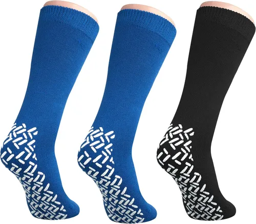 Vista 9 de NOBLES HEALTH CARE PRODUCT SOLUTIONS Paquete de 3 pares – Calcetines antideslizantes XXXL anchos para personas con diabetes hinchada en los pies