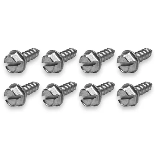 Vista 6 de BCP Fasteners Paquete de 4 tornillos negros para placa de matrícula de acero inoxidable (BCP957)