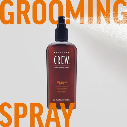 Vista 7 de American Crew - Spray de aseo para hombre, sujeción variable, 8.4 onzas líquidas Flexible grooming hairspray for damp or dry hair. Buildable hold