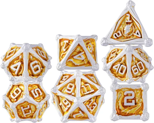 Vista 11 de Surpass DND - Juego de dados de metal, 7 piezas, para juegos de rol, dados poliédricos, regalos de mazmorras y dragones (turquesa antigua)
