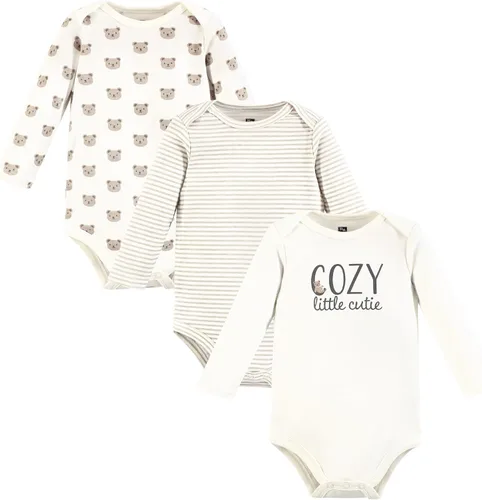 Vista 153 de Hudson Baby Body unisex de algodón de manga larga para bebé, leopardo rosa rojo