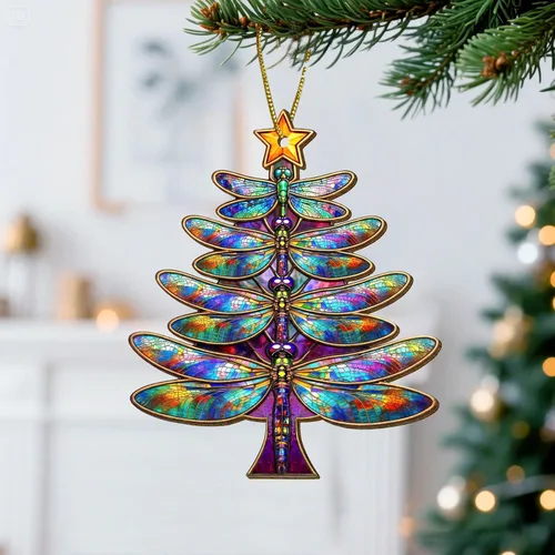 Vista 14 de Adornos de árbol de Navidad colgantes de conejo lindo con impresión en dos lados, madera, recuerdo para mujeres, hombres y amigos, adornos de árbol