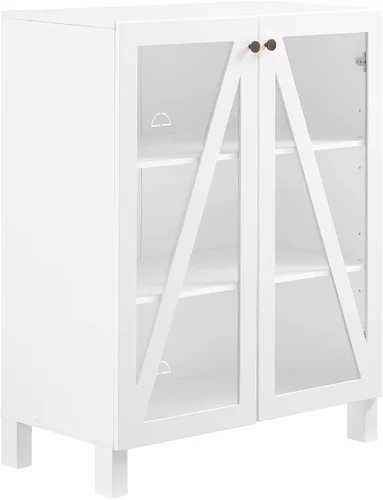 Vista 19 de Crosley Furniture Cassai - Armario de almacenamiento alto para despensa con estantes, cocina, comedor o lavandería, color azul marino