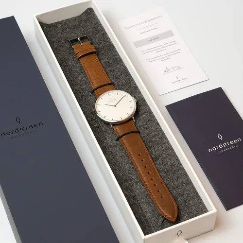 Vista 7 de Nordgreen Reloj nativo escandinavo de oro rosa con correas intercambiables