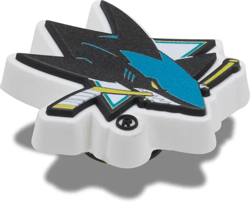 Vista 3 de Crocs Jibbitz NHL Hockey Team - Dijes deportivos para hombres y mujeres, tiburones San José, talla única, San Jose Sharks