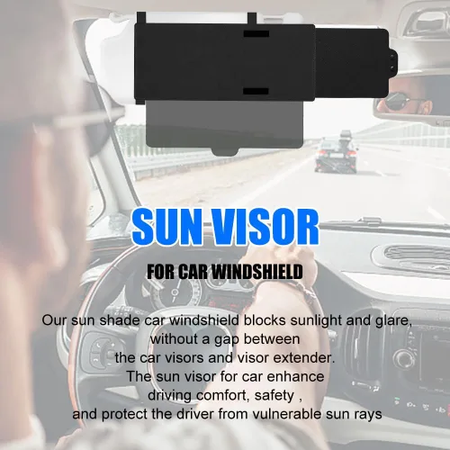 Vista 7 de HAOBO Extensor de visera solar polarizada, bloqueador solar para visera de automóvil, extensión de visera solar con lente antirreflejos que bloquea