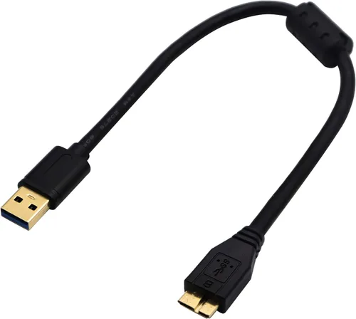 Vista 4 de Cable extensor USB 3.0 Micro B, chapado en oro, USB 3.0 A a Micro B, cable de extensión compatible con Samsung Galaxy S5, Note 3, Note Pro 12.2
