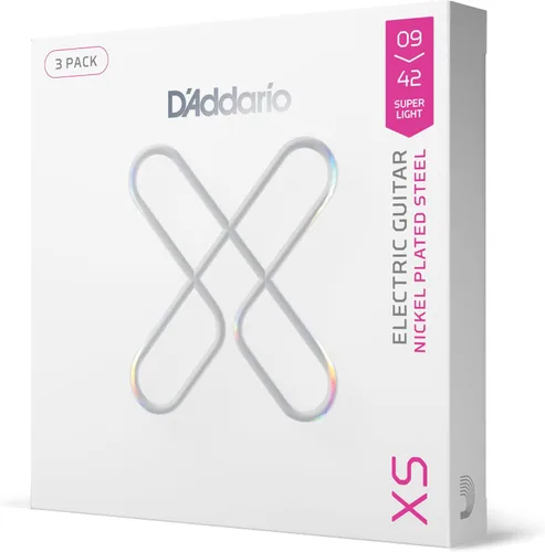 Vista 15 de D'Addario - Cuerdas de guitarra eléctrica con revestimiento de níquel XS, XSE1156, calibre Med Top/X-Heavy Bottom 11-56, juego de 6 cuerdas, paquete