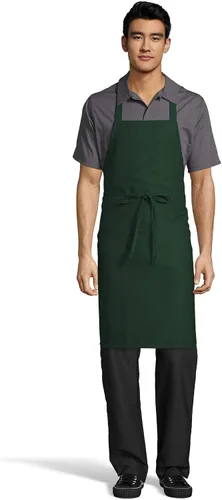 Vista 7 de Uncommon Threads Delantal con peto de restaurante clásico unisex para uniforme de trabajo