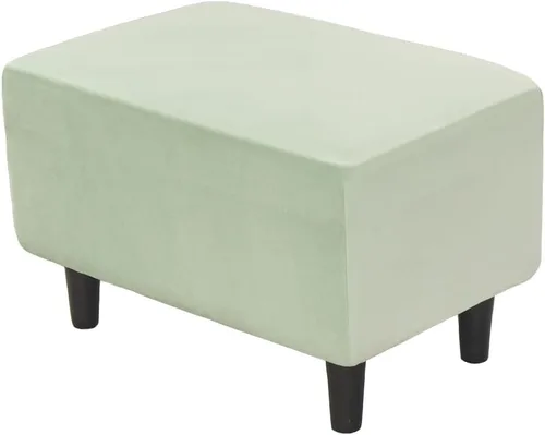 Vista 15 de Fundas otomanas elásticas, funda otomana de terciopelo, funda rectangular de almacenamiento para taburete, funda para reposapiés para sala de estar