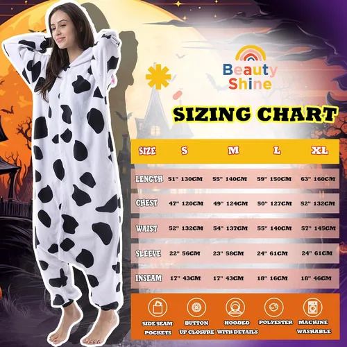 Vista 5 de Beauty Shine - Mameluco unisex para adultos, disfraz de personaje de caricaturas para cosplay, Halloween, Navidad, ropa para dormir o estar en casa