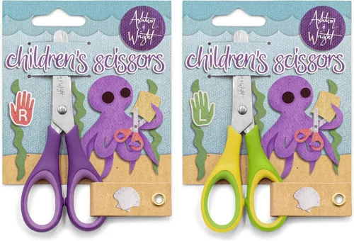 Vista 6 de Ashton and Wright - Niños - Tijeras de agarre suave para niños - 5"/12cm (paquete de 1, morado)