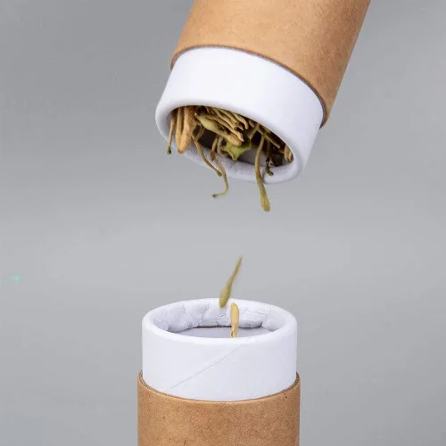 Vista 6 de BENECREAT 12 tubos de cartón Kraft BurlyWood de 0.3 fl oz, recipientes redondos de cartón, tubos de bálsamo labial, tubos de cartón para lápices