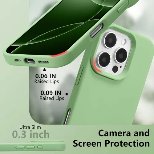 Vista 409 de Funda magnética de silicona para iPhone 13 Pro, color blanco antiguo [Compatible con Magsafe] [Forro de microfibra suave antiarañazos], funda