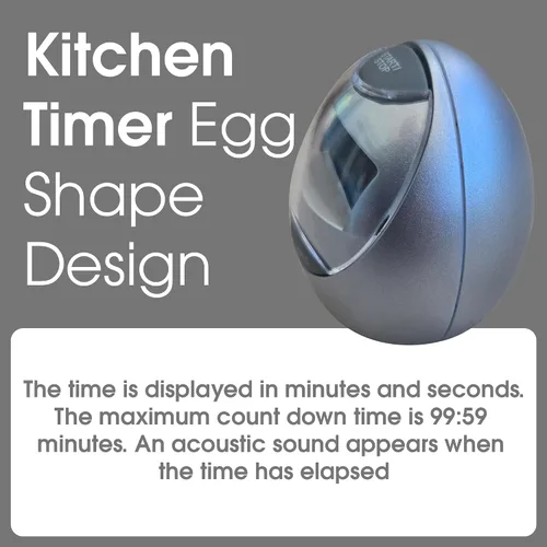 Vista 2 de Temporizador digital de cocina magnético: temporizador de cuenta regresiva y cronómetro, temporizador de huevos de pantalla grande para cocinar