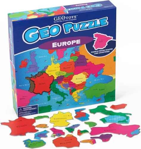 Vista 12 de GeoToys GeoPuzzle, juego de 6 rompecabezas de campo, juego de geografía y mapas, juegos educativos y actividades de aprendizaje para niños, regalos