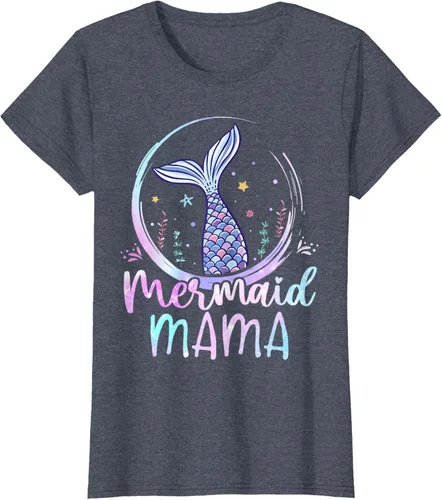 Vista 20 de Camiseta de sirena para mujer, diseño de cola de sirena para cumpleaños, playa, cola de sirena, Negro