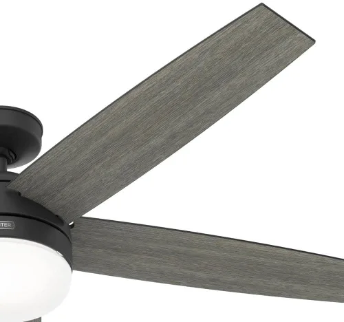 Vista 9 de Hunter Fan - Ventilador de techo interior negro mate de 60 pulgadas con luz LED y control remoto para dormitorio, sala de estar/sala familiar