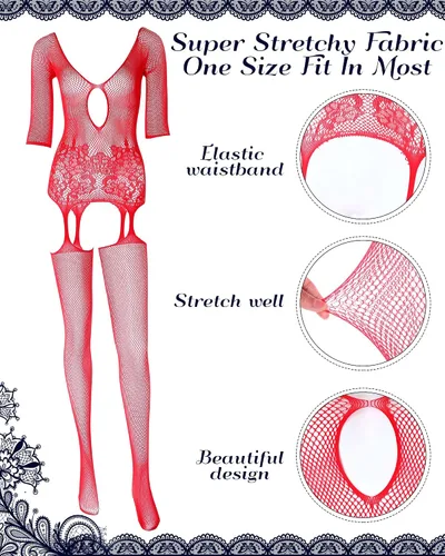 Vista 2 de 12 piezas de lencería de malla para mujer, babydoll de malla, lencería de encaje para mujer