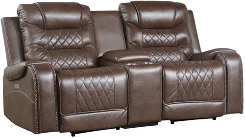 Vista 16 de Lexicon Derringer Wall Hugger Power - Sofá reclinable doble, color marrón