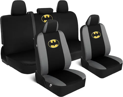 Vista 10 de BDK Warner Bros DC Comics Batman - Fundas de asiento delantero y almohadillas para cinturón de seguridad, ajuste universal para camiones, SUV