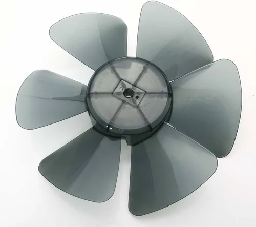 Vista 2 de Hoja de ventilador silenciosa de plástico universal con cubierta de tuerca de repuesto para ventilador de pie ventilador de mesa gris #3 10 pulgadas