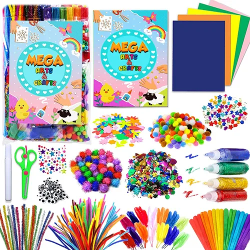 Vista 9 de Goody King Suministros de artes y manualidades para niños – Kit de tarros de suministros de arte para estudiantes de 4 5 6 7 8 9 10 años – Juego