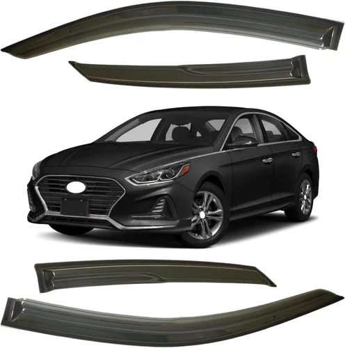 Vista 104 de Viseras para ventanas para Mazda 3 Sedán 4 puertas 2004 2005 2006 2007 2008 2009 estilo JDM Mugen, deflector de viento, protector solar y de lluvia