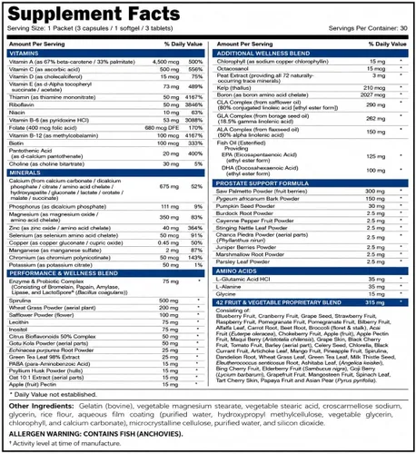 Vista 5 de Daily 7 Essentials Paquete de Vitaminas para Hombres - Paquete de 7 Multivitamínicos y Multiminerales para Hombres Adultos para Energía