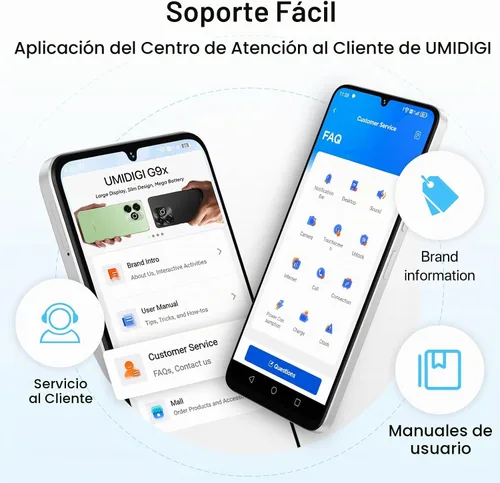 Vista 6 de UMIDIGI Teléfonos celulares desbloqueados G9A Android 14 2025, 6.75 pulgadas HD+ 90Hz pantalla Smartphone, 8 (4+4) GB+64GB 2TB procesador Octa-Core