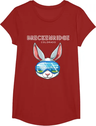 Vista 45 de Breckenridge Colorado USA - Camiseta de esquí y snowboard de conejo, Negro, S