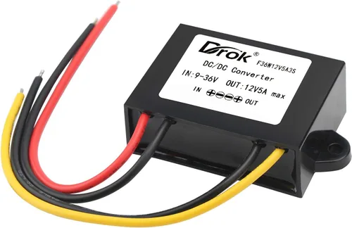 Vista 12 de DROK Boost Buck Convertidor de 9V-36V a 12V 3A 36W carcasa de aluminio impermeable auto elevador regulador de voltaje 12V V Transformador de voltios
