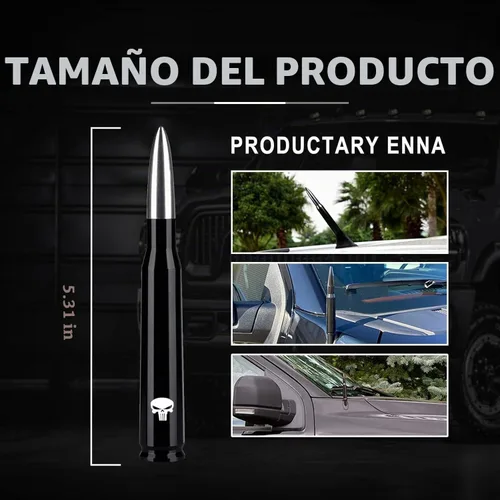 Vista 2 de Miytsya Antena de bala para camión de coche para GM Chevy Silverado 1500 2500 3500 HD Avalanche GMC Sierra 1500 2500 3500 Denali Accesorios