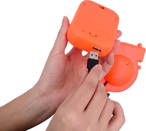 Vista 5 de T-Rex Originals - Disfraz de ventilador y batería de repuesto - Bomba de aire naranja
