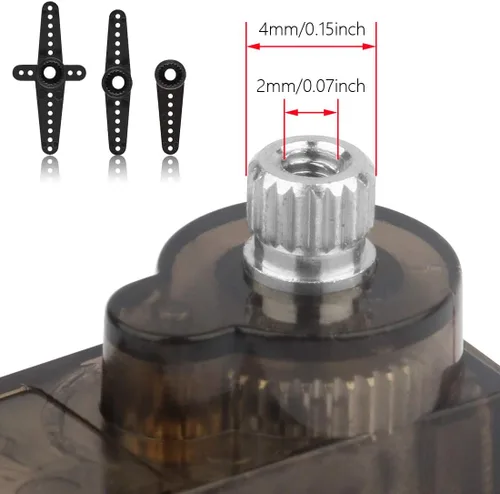 Vista 5 de 8 unids MG90S 9G Micro Servo Metal Gear Adecuado para Control Remoto Helicóptero Avión Modelo RC Robot Brazo/Mano Control con Cable