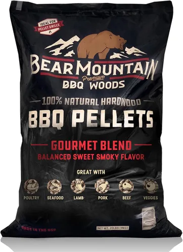 Vista 18 de Bear Mountain - Pellets de madera natural para ahumador, parrilla y barbacoa, 20 libras, manzana