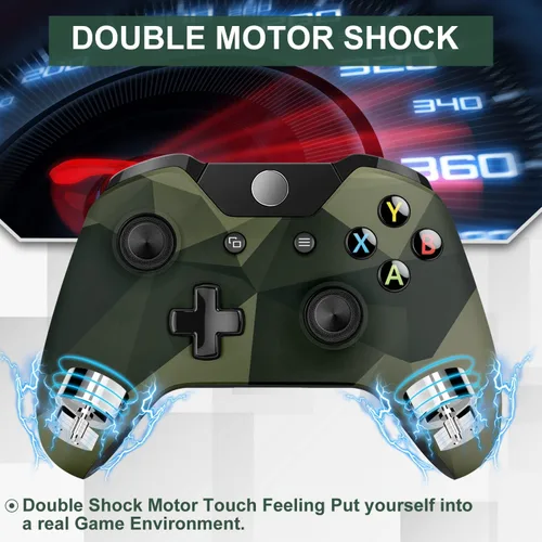 Vista 5 de ADHJIE Xbox One Controller,Compatible with Wireless Xbox One Controller,Wireless Xbox Controller with 3.5mm Audio Headphone Jack for Xbox OneXbox