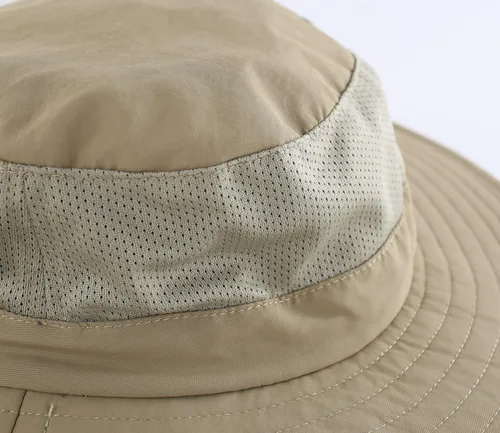 Vista 6 de Home Prefer Sombrero de malla para exteriores UPF50+ Sombrero de pesca de ala ancha con solapa para el cuello