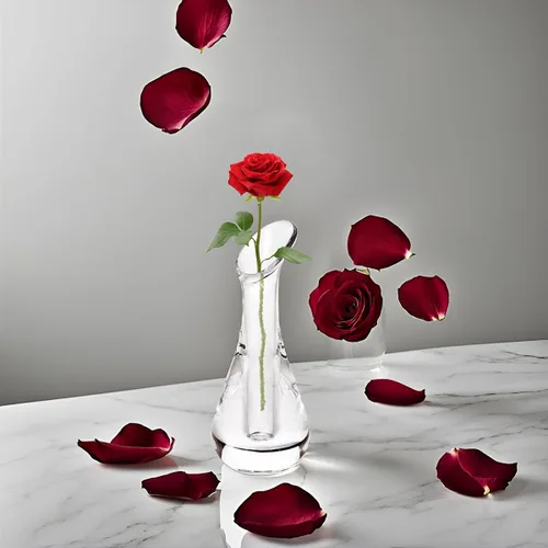 Vista 3 de Jarrón de plástico transparente de 6 pulgadas de altura para una rosa, resistente a la rotura #2020