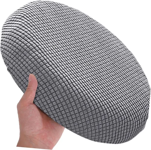Vista 4 de BESPORTBLE Fundas para taburetes de bar, fundas de cojín para taburetes, fundas redondas lavables para sillas de 14 a 17 pulgadas (gris)