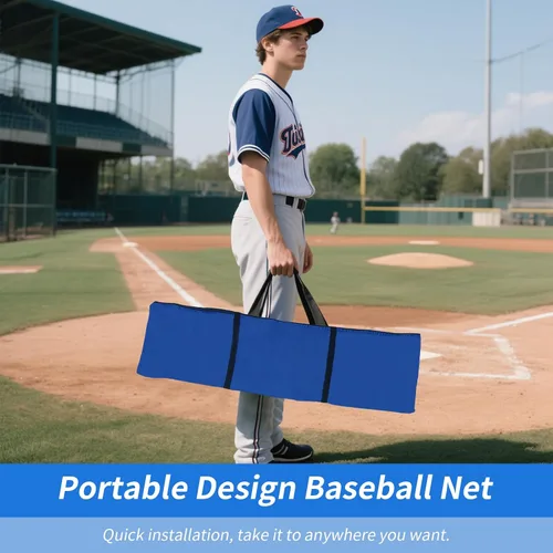 Vista 8 de Barricade Backstop Net：Baseball Basketball with Upgrade Steel Frame Protective Net for Baseball Soccer Basketball Soccer Backstop Net for Backyard