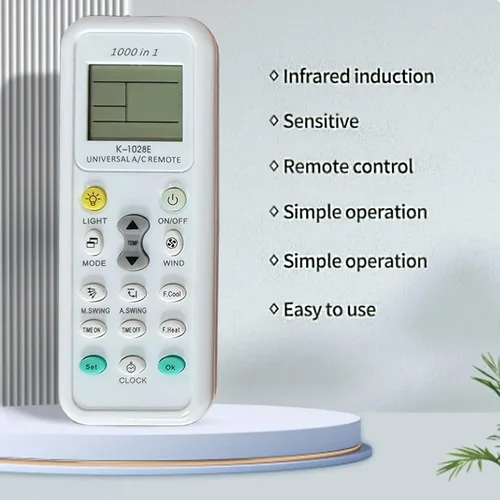 Vista 3 de Generic K-1028E - Control remoto universal de aire acondicionado A/C, apto para Haier, Geli, Hitachi, Panasonic, LG, Sharp, Gree, Midea, Bosch