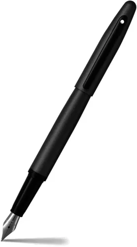 Vista 22 de Sheaffer VFM - Pluma estilográfica con acabado mate negro, detalles cromados, con punta mediana