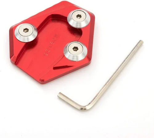 Vista 7 de Krace Soporte lateral para motocicleta, placa de ampliación de pie lateral, almohadilla de extensión para Yamaha YZF R1 2009-2016