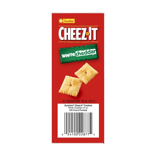 Vista 5 de Kelloggs Keebler Cheez-It Cheddar blanco, 4.50 onzas (paquete de 12)