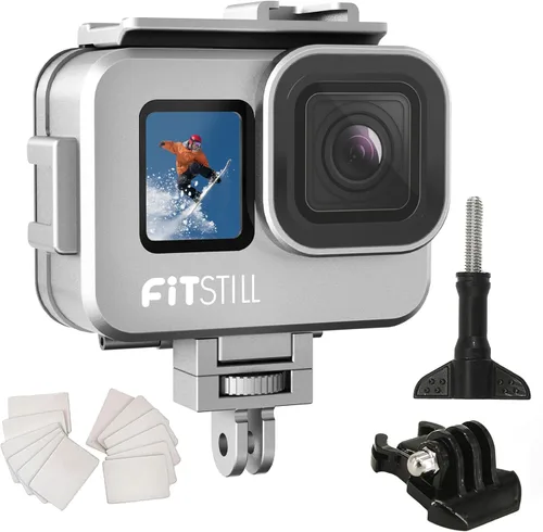 Vista 10 de FiTSTILL Funda impermeable subacuática para Go Pro Hero 13/12/11/10/9, color negro, carcasa protectora subacuática de buceo de 196 pies/60M